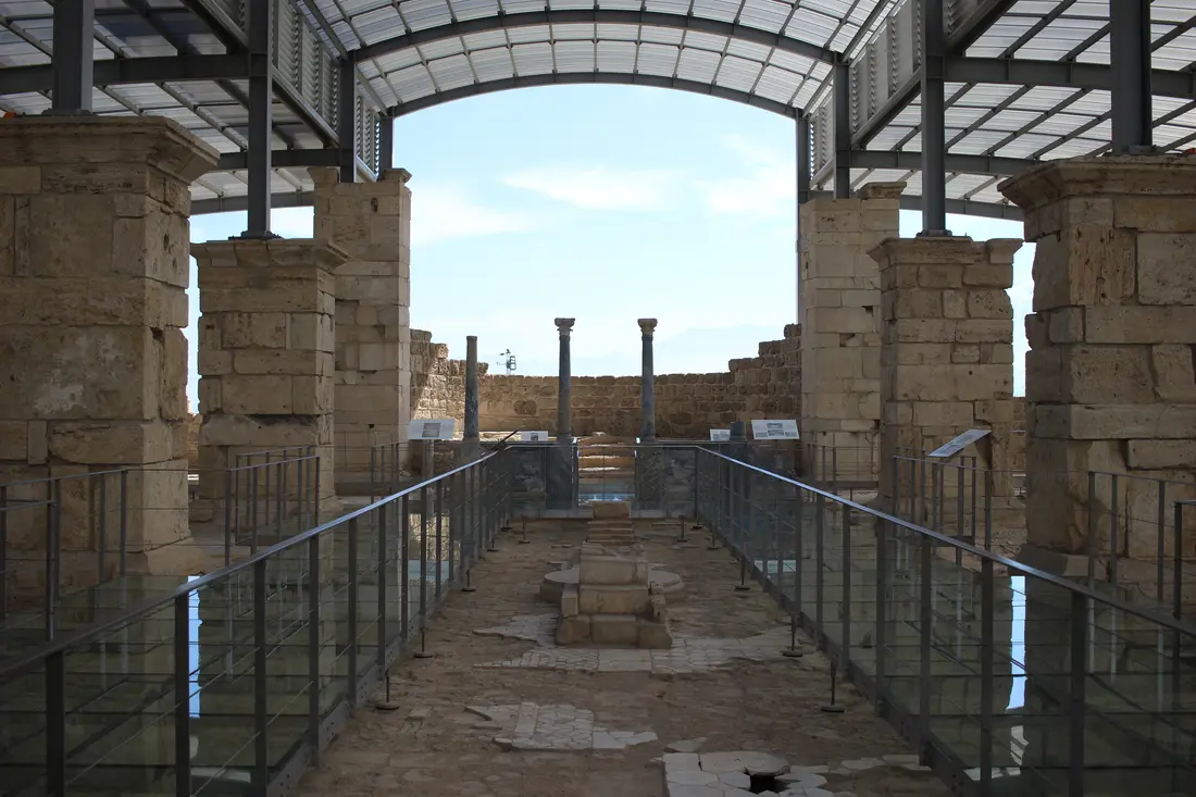 The protected remains inside the Church of Laodicea near Denizli, Türkiye