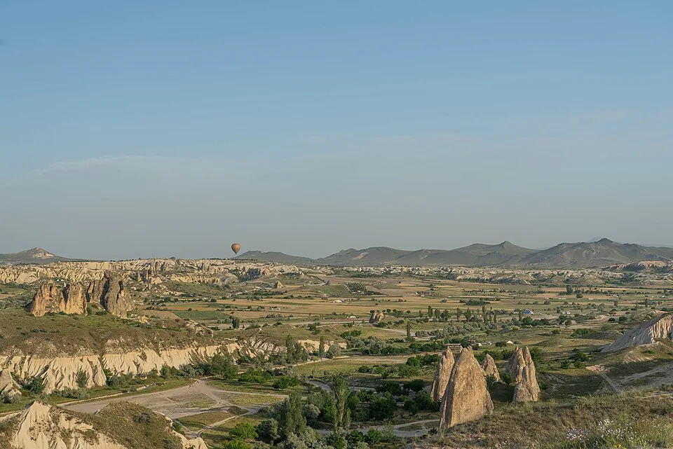Fairy chimneys and valleys around Göreme in Cappadocia, Türkiye